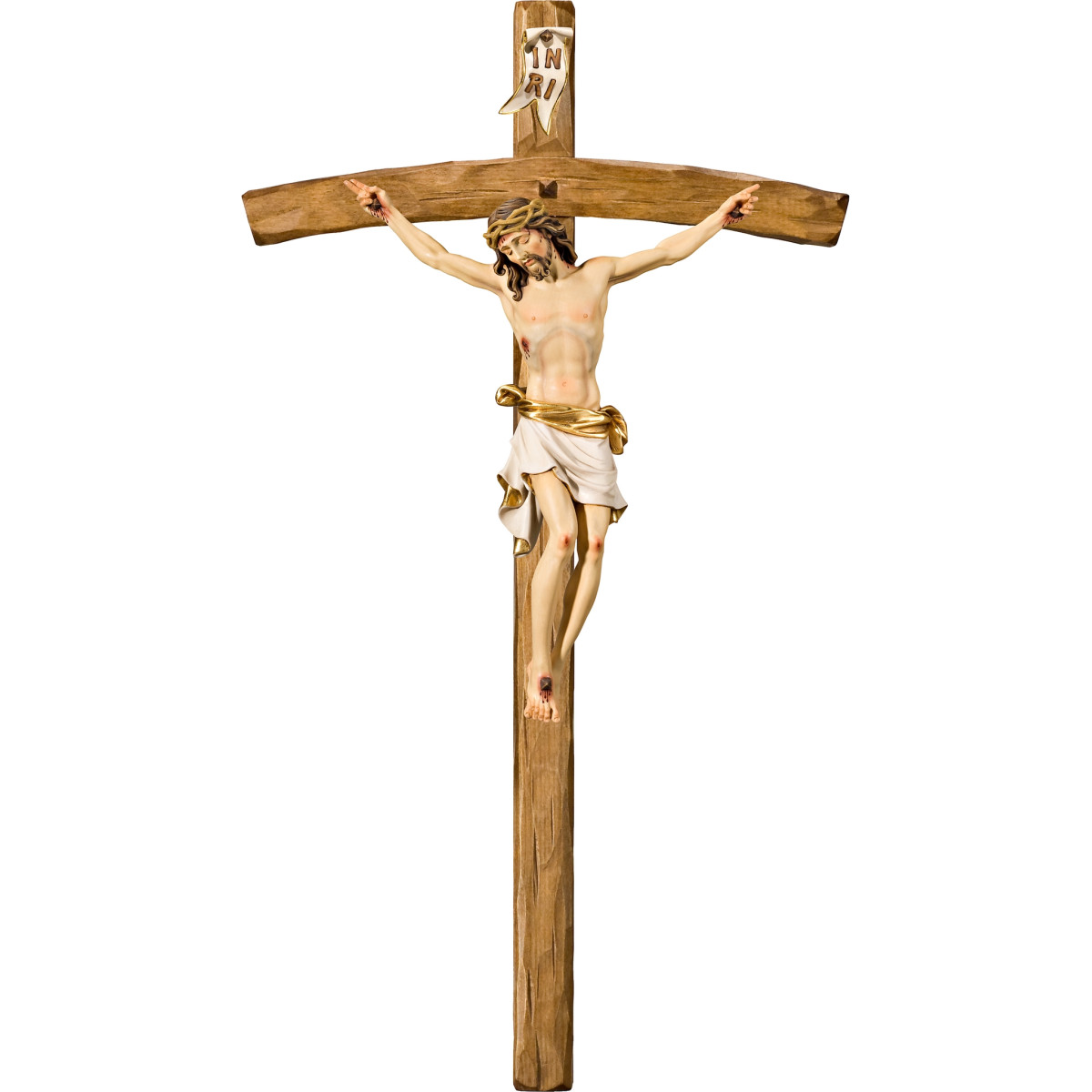 Cristo Pisa en cruz arqueada